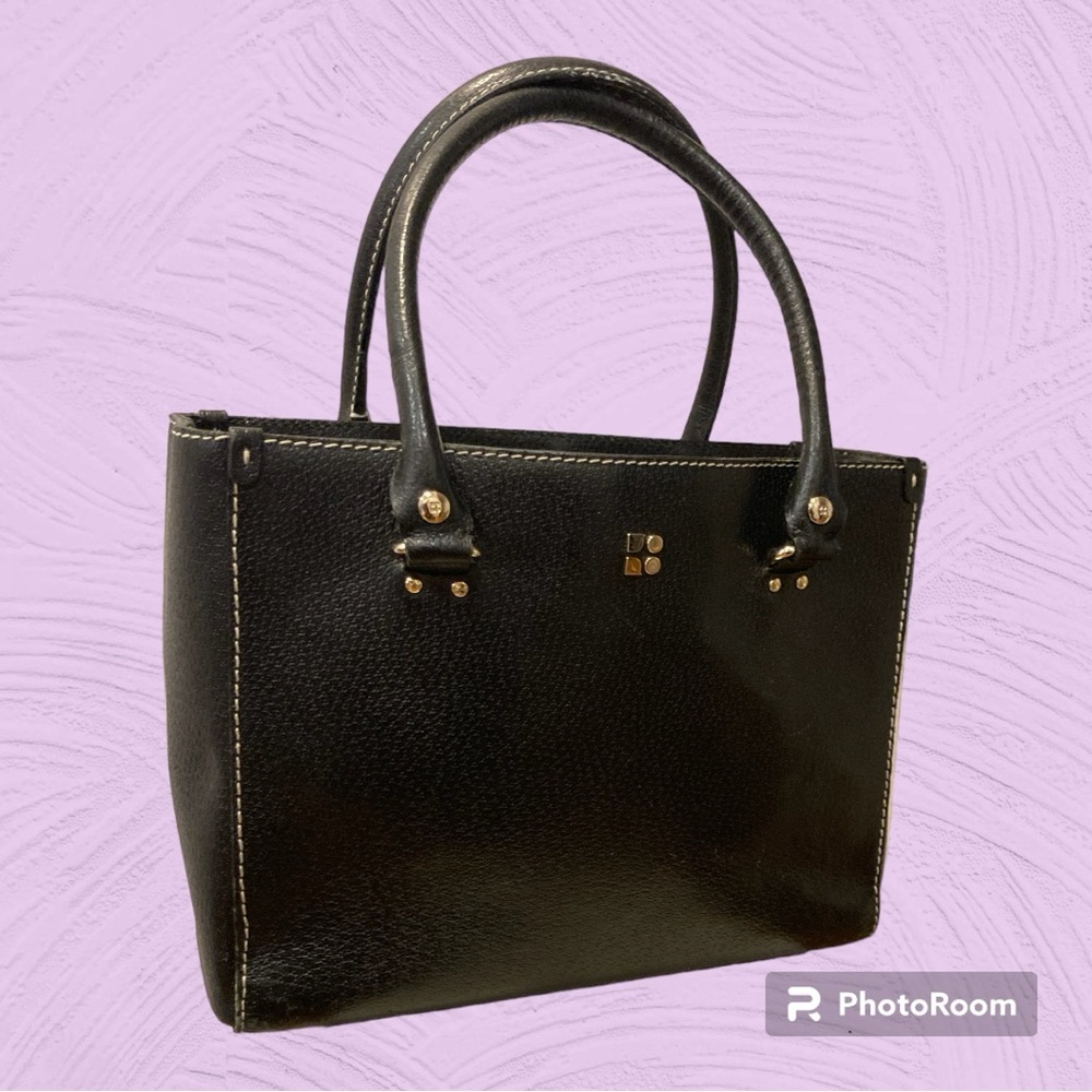 KATE SPADE  Vintage Leather Tote  - Black EUC - Picture 2 of 15